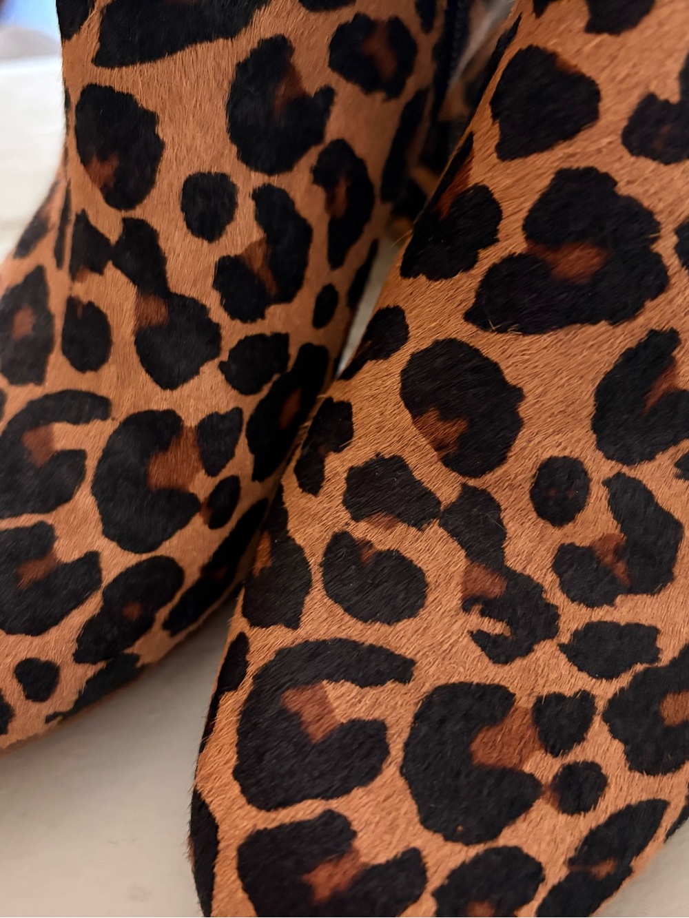 INC International Concepts Leopard Print Ankle Booties in Brown and Black